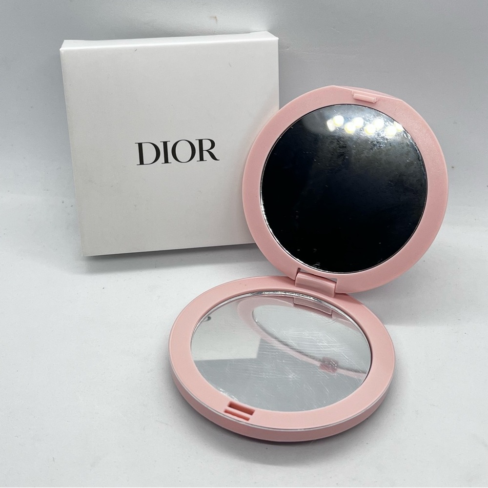 Dior Pink Quilted CD Compact Case Mirror NIB - Picture 5 of 6